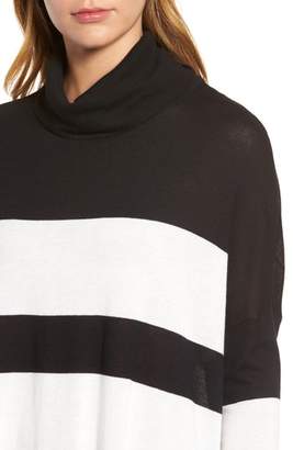 PRESS Wide Stripe Turtleneck Sweater