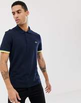 Thumbnail for your product : Lacoste tipped sleeve polo in navy