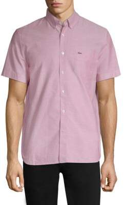 Lacoste Regular-Fit Oxford Short-Sleeve Shirt