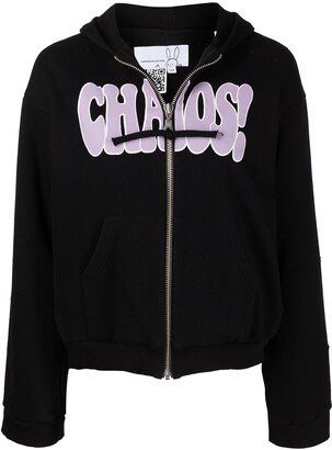 Natasha Zinko Chaos-print zip hoodie