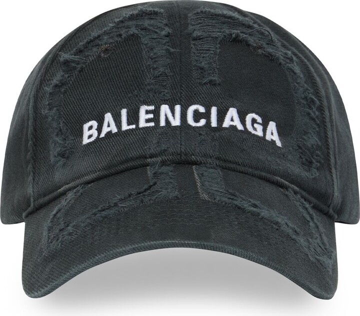 Balenciaga Bb Laser Destroyed Cap - ShopStyle Hats
