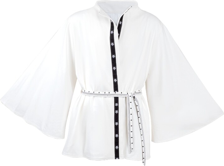 Yvette LIBBY N'guyen Paris Men Long Sleeve Kimono Jacket With Belt