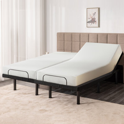 EGOHOME Zero Gravity Adjustable Bed with Wireless Remote--APP Head & Foot Incline
