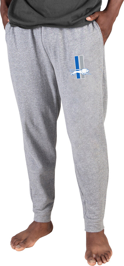 Men's Concepts Sport Gray Detroit Lions Throwback Logo Mainstream Cuffed Terry Pants