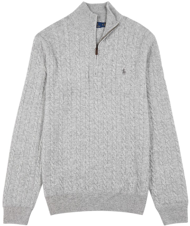 polo sweater grey