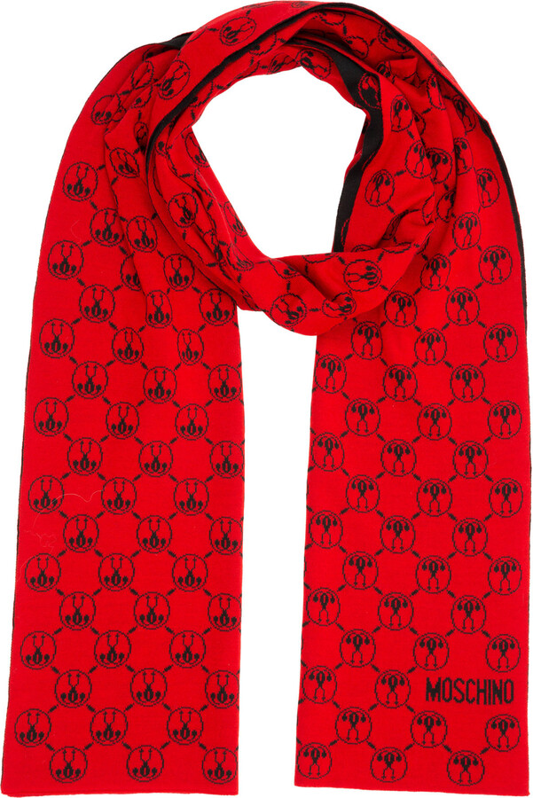 Moschino Double Question Mark Wool Wool Scarf ShopStyle Scarves & Wraps