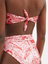 Thumbnail for your product : Mara Hoffman Abigail Recycled-fibre Blend Bandeau Bikini Top - Red White