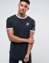 Thumbnail for your product : SikSilk Muscle Ringer T-Shirt In Navy