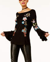 Thumbnail for your product : INC International Concepts Anna Sui Loves Embroidered Tiered-Sleeve Top, Created for Macy's