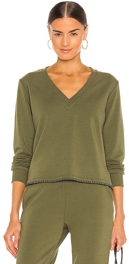 womens v neck sweatshirt