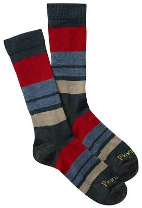 Pendleton Yakima Mineral Umber Stripe Wool Blend Crew Socks
