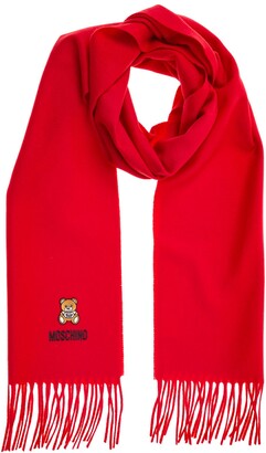 Moschino Teddy Embroidered Scarf
