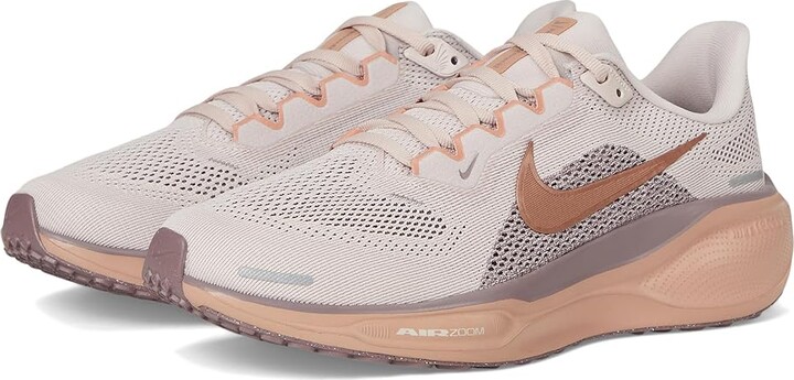 Nike Pegasus 41 Women's Shoes Silt Red/Metallic Rose Gold/Particle Pink/Taupe Grey : 6.5 B - Medium, Synthetic
