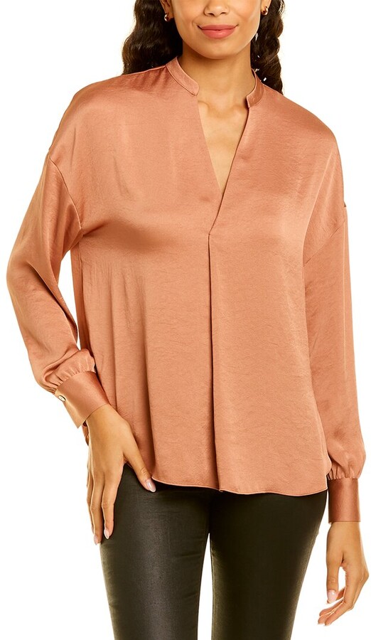 Vince Pleated Blouse | Shop the world's largest collection of 