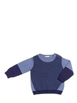 Thumbnail for your product : Il Gufo Two Tone Merino Wool Sweater