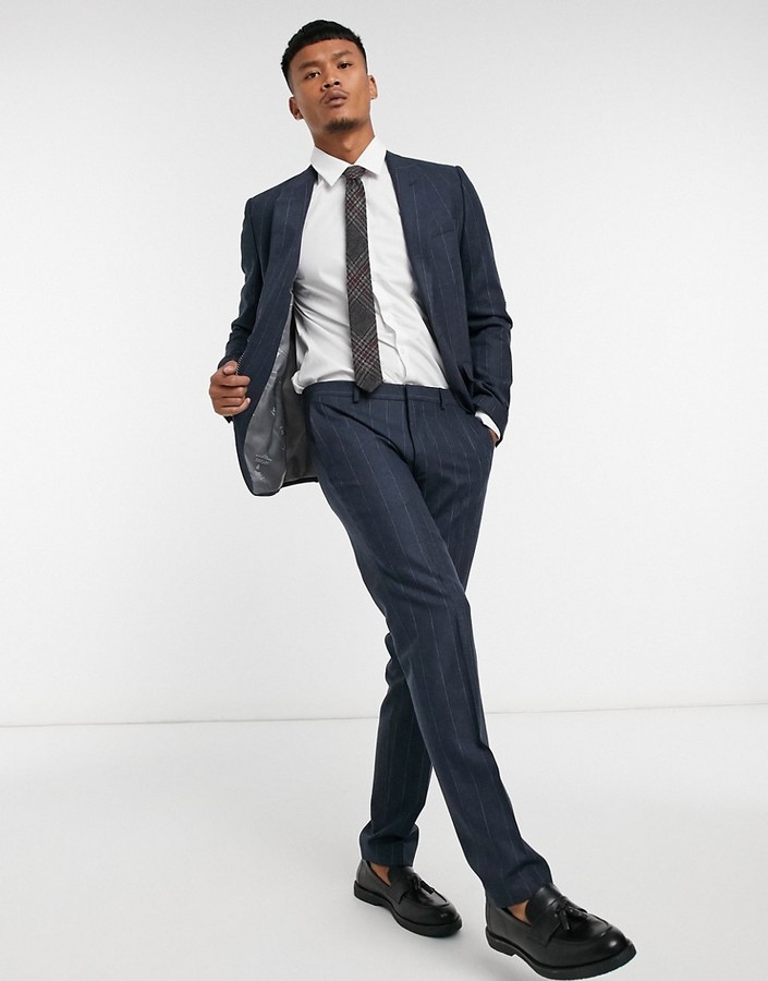 Navy Pinstripe Dress Pants | Shop the world's largest collection of 