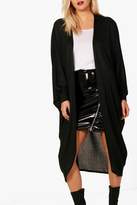 Thumbnail for your product : boohoo Marl Oversized Maxi Cocoon Cardigan