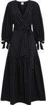 Thumbnail for your product : Iris & Ink Alexis Wrap-effect Cotton-poplin Maxi Dress