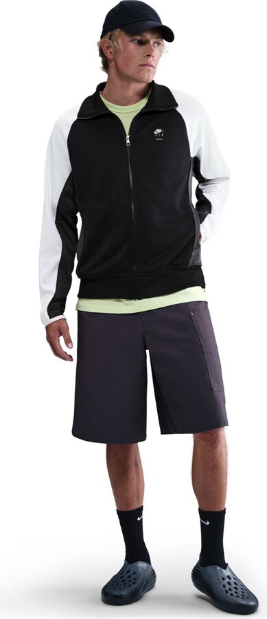 Nike Air Men's Relaxed Fit Colorblocked Zip-Front Jacket - Black/White/Anthracite