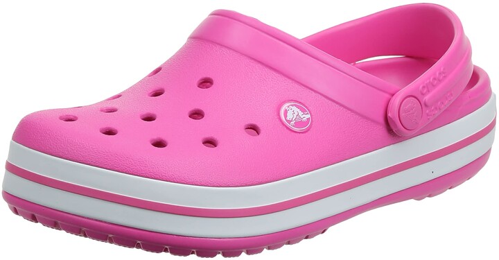 hot pink fuzzy crocs