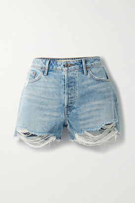 GRLFRND Helena Distressed Denim Shorts - ShopStyle
