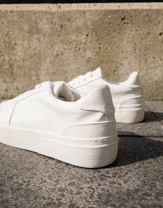 ASOS DESIGN sneakers in white with chunky sole - ShopStyle