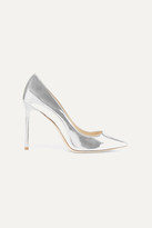 Jimmy Choo - Romy 100 Mirrored-leather Pumps - Silver