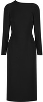 Thumbnail for your product : Valentino Asymmetric wool and silk-blend crepe dress