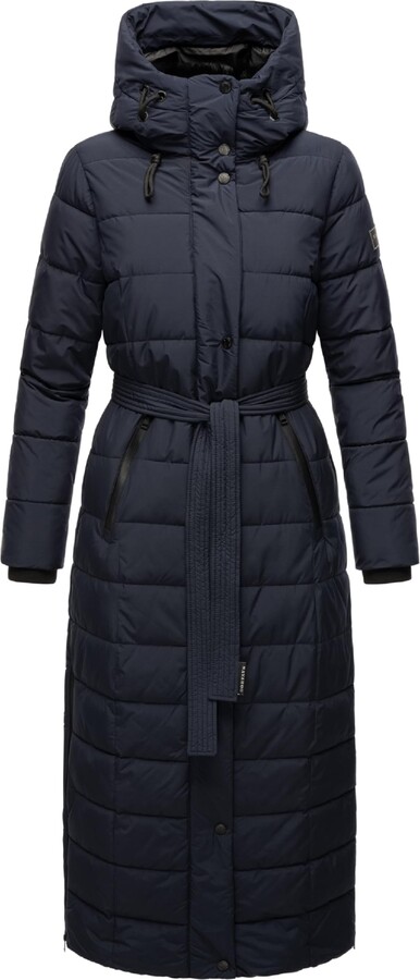 Navy Padded Coat With Fur Hood ShopStyle UK