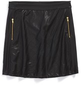 Thumbnail for your product : Flowers by Zoe Quilted Faux Leather Skirt (Toddler Girls & Little Girls)
