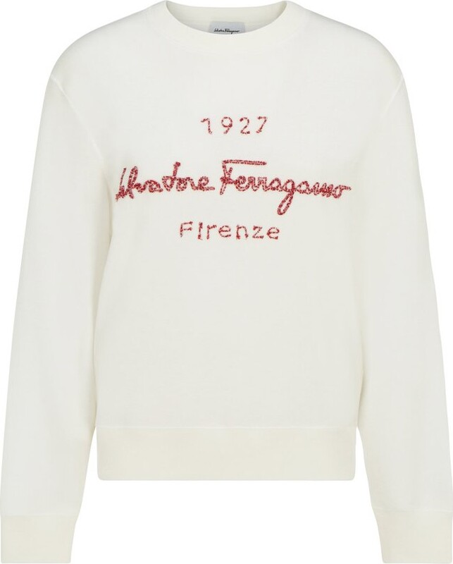 Ferragamo Logo Detailed Crewneck Sweatshirt ShopStyle Jumpers & Hoodies