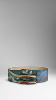 Thumbnail for your product : Burberry Hand-Painted Grainy Leather Waist Belt