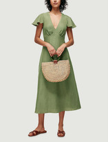 Thumbnail for your product : Whistles Flared-sleeve woven midi dress