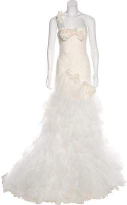 Marchesa Silk Tulle Wedding Gown