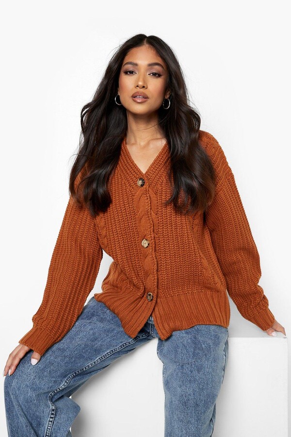 boohoo chunky cardigan