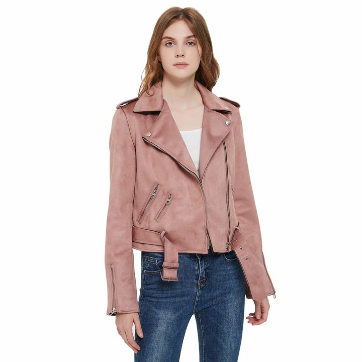 pale pink suede jacket