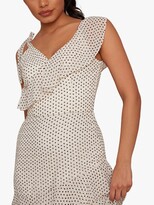 Thumbnail for your product : Chi Chi London Imelda Polka Dot Layered Maxi Dress, White
