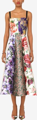 Dolce & Gabbana Floral Patchwork Jacquard Midi Dress