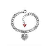 Thumbnail for your product : GUESS Crystal Crush Silver Heart Bracelet