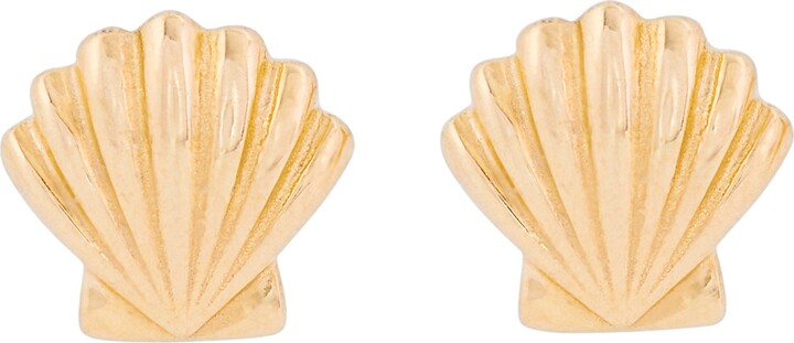STONE AND STRAND Shell Stud Earrings