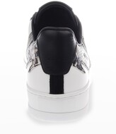 Thumbnail for your product : Roberto Cavalli Men's Snake-Print Leather/Suede Low-Top Sneakers