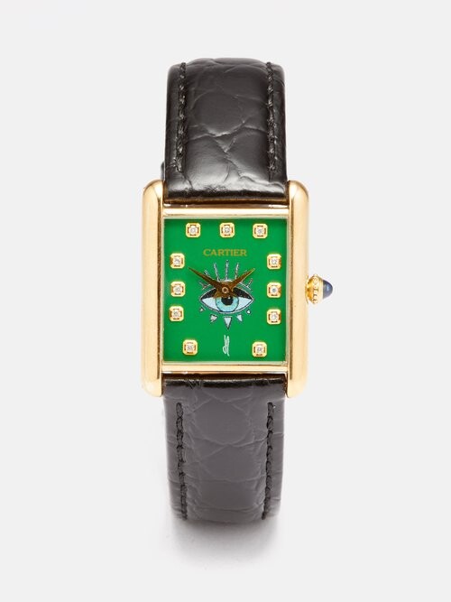 Cartier Tank Solo Quartz 18 Kt Rose Gold Brown Leather Watch W5200025