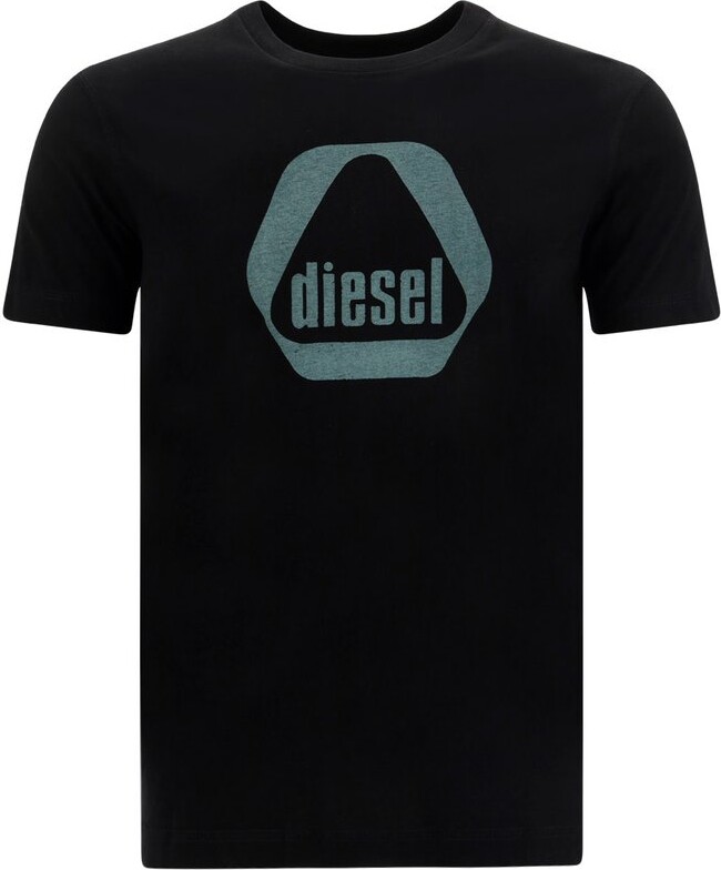 Diesel Mens 44Q T-Wasrib Logo-print Long-sleeved Stretch Cotton-jersey T- shirt - ShopStyle