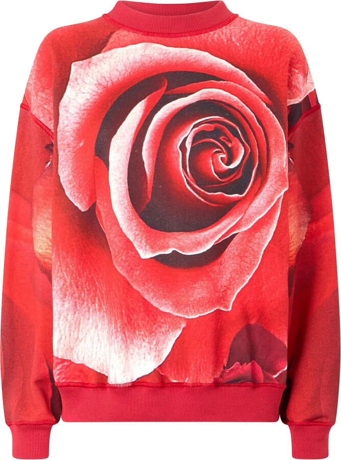 Roberto Cavalli Rose-Print Sweatshirt