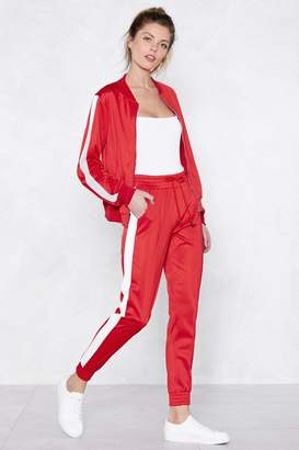 Nasty Gal Track Star Striped Joggers