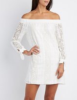 Thumbnail for your product : Charlotte Russe Lace Off-The-Shoulder Shift Dress