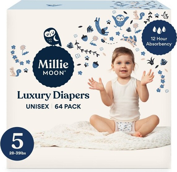 Millie Moon Luxury Diapers Size 64ct ShopStyle Crib Toys