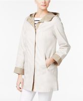 Thumbnail for your product : Jones New York Petite A-Line Contrast-Cuff Raincoat