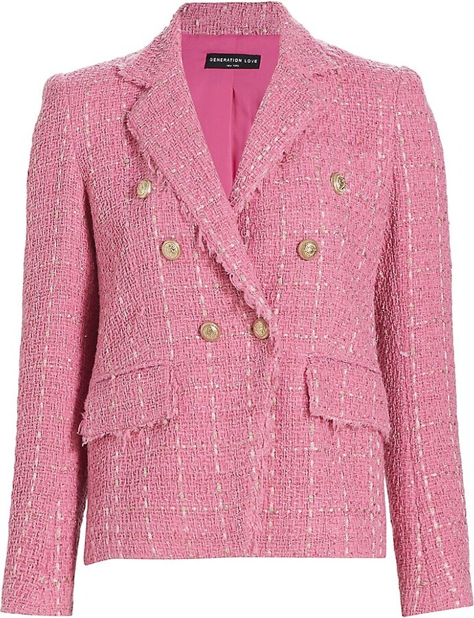 Womens Pink Tweed Jacket | Shop The Largest Collection | ShopStyle