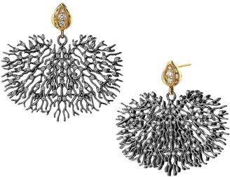 Syna Two-Tone Coral Reef Earrings with Diamonds